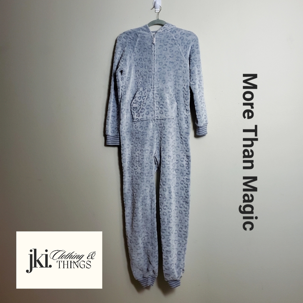 Girls Sleepwear Onepiece With Hoodie Panther Design